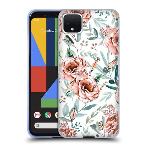 Anis Illustration Bloomers White Soft Gel Case for Google Pixel 4 XL