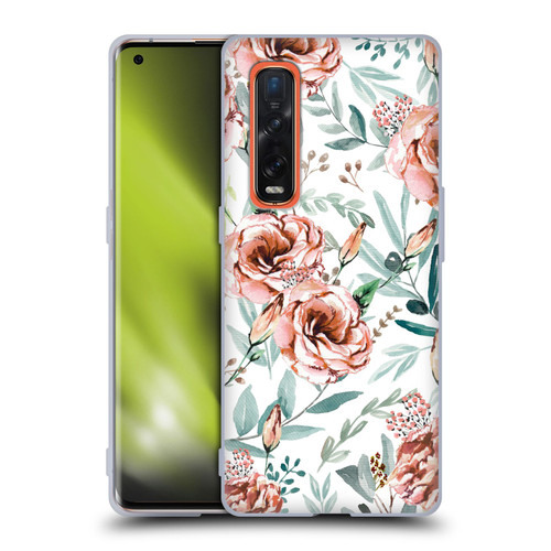 Anis Illustration Bloomers White Soft Gel Case for OPPO Find X2 Pro 5G