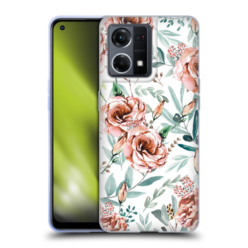 Anis Illustration Bloomers White Soft Gel Case for OPPO Reno8 4G