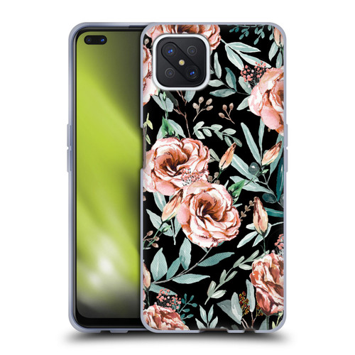 Anis Illustration Bloomers Black Soft Gel Case for OPPO Reno4 Z 5G