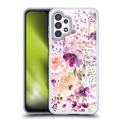 Anis Illustration Bloomers Floral Chaos Soft Gel Case for Samsung Galaxy A13 (2022)