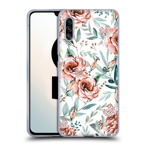 Anis Illustration Bloomers White Soft Gel Case for Samsung Galaxy A90 5G (2019)