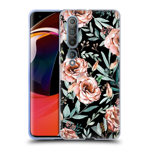 Anis Illustration Bloomers Black Soft Gel Case for Xiaomi Mi 10 5G / Mi 10 Pro 5G