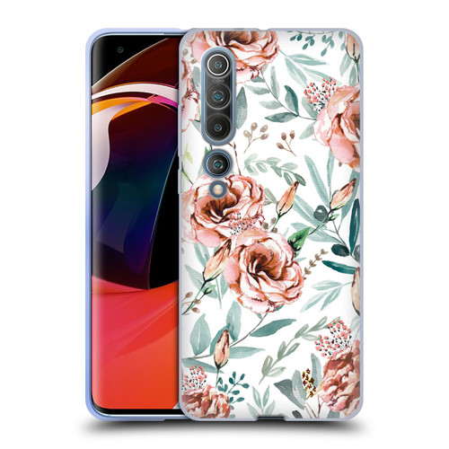 Anis Illustration Bloomers White Soft Gel Case for Xiaomi Mi 10 5G / Mi 10 Pro 5G