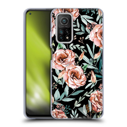 Anis Illustration Bloomers Black Soft Gel Case for Xiaomi Mi 10T 5G
