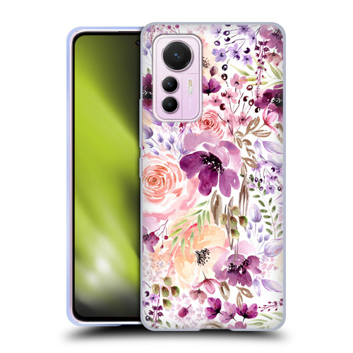 Anis Illustration Bloomers Floral Chaos Soft Gel Case for Xiaomi 12 Lite