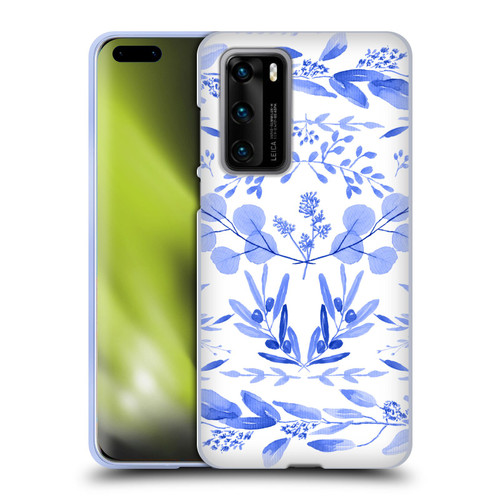 Anis Illustration Floral And Leaves Mediterranean Scene Soft Gel Case for Huawei P40 5G