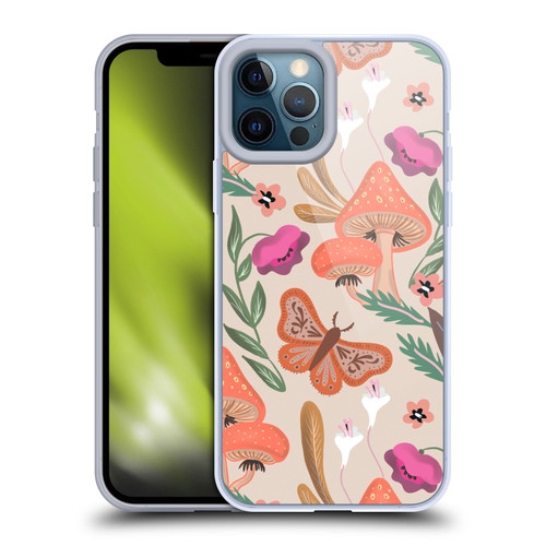 Anis Illustration Floral And Leaves Mushrooms Soft Gel Case for Apple iPhone 12 Pro Max