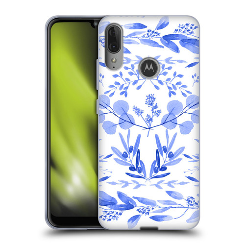 Anis Illustration Floral And Leaves Mediterranean Scene Soft Gel Case for Motorola Moto E6 Plus