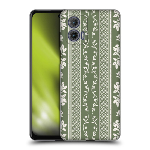 Anis Illustration Floral And Leaves Floral Stripes Green Soft Gel Case for Motorola Moto G73 5G