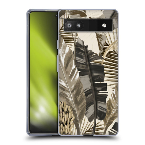 Anis Illustration Floral And Leaves Tropical Leaves Sepia Soft Gel Case for Google Pixel 6a