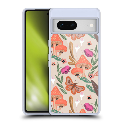 Anis Illustration Floral And Leaves Mushrooms Soft Gel Case for Google Pixel 7