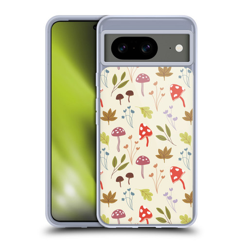 Anis Illustration Floral And Leaves Cute Mushrooms Soft Gel Case for Google Pixel 8