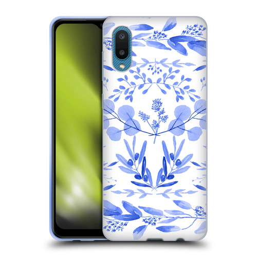 Anis Illustration Floral And Leaves Mediterranean Scene Soft Gel Case for Samsung Galaxy A02/M02 (2021)