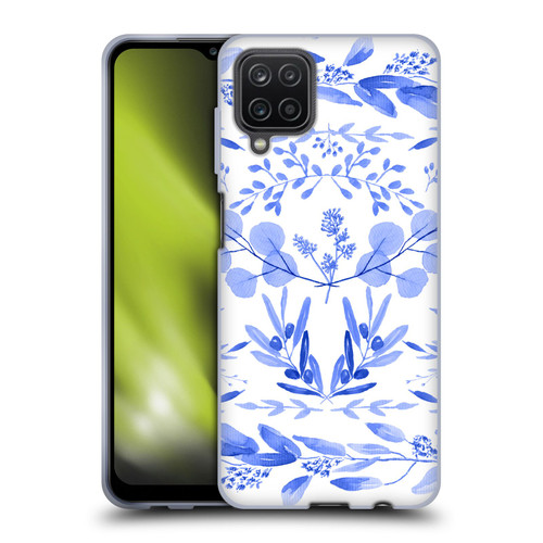 Anis Illustration Floral And Leaves Mediterranean Scene Soft Gel Case for Samsung Galaxy A12 (2020)