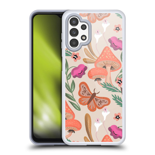 Anis Illustration Floral And Leaves Mushrooms Soft Gel Case for Samsung Galaxy A13 (2022)