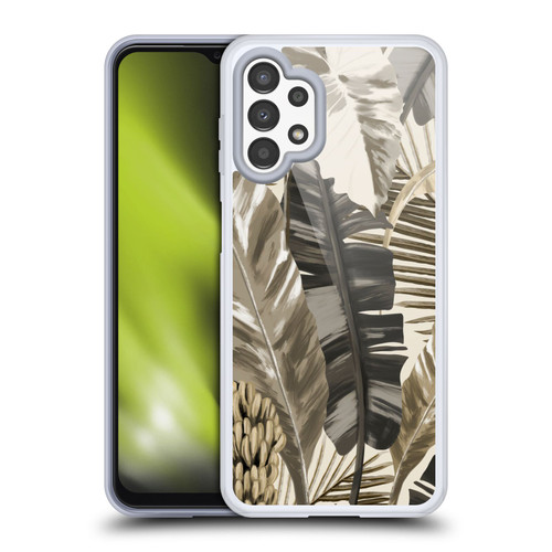 Anis Illustration Floral And Leaves Tropical Leaves Sepia Soft Gel Case for Samsung Galaxy A13 (2022)