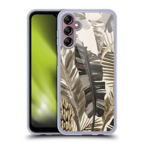 Anis Illustration Floral And Leaves Tropical Leaves Sepia Soft Gel Case for Samsung Galaxy A14 5G