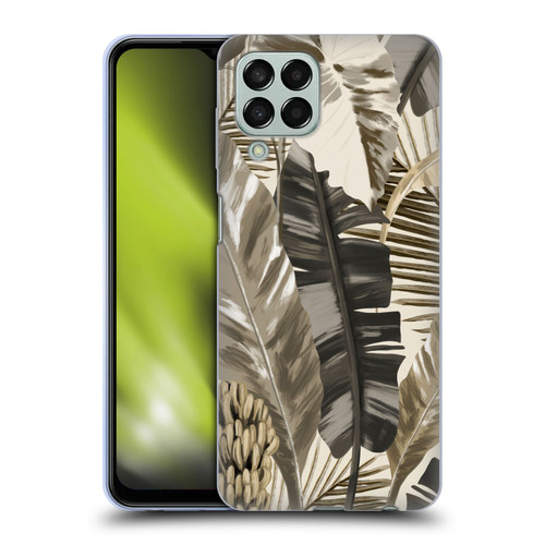 Anis Illustration Floral And Leaves Tropical Leaves Sepia Soft Gel Case for Samsung Galaxy M33 (2022)