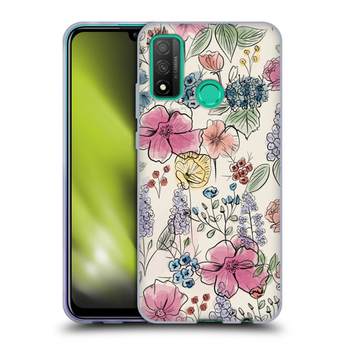 Anis Illustration Floral Pattern Wild Garden Soft Gel Case for Huawei P Smart (2020)