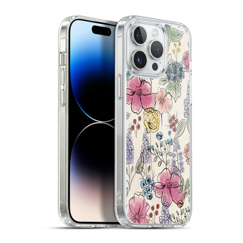 Anis Illustration Floral Pattern Wild Garden Soft Gel Case for Apple iPhone 13 Pro Max & MagSafe