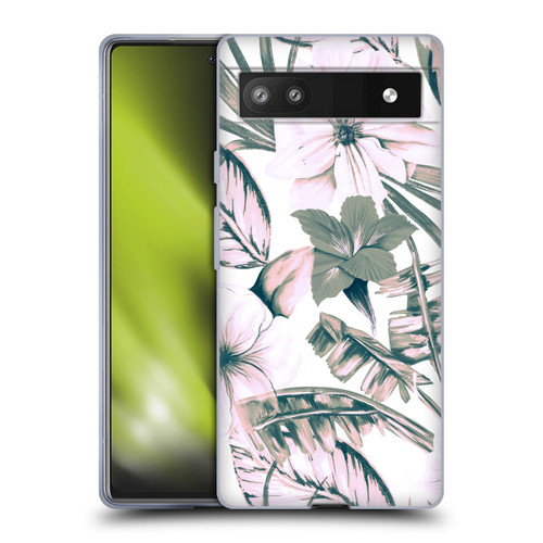 Anis Illustration Floral Pattern Pink Tropicals Soft Gel Case for Google Pixel 6a