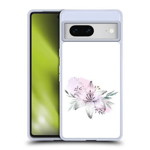 Anis Illustration Floral Pattern Lilium Flower Soft Gel Case for Google Pixel 7