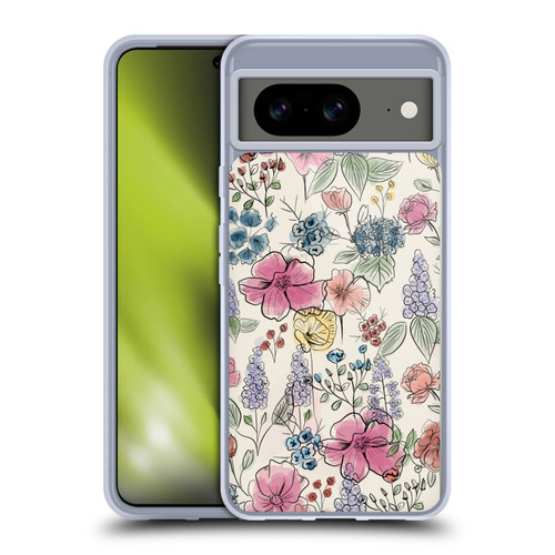 Anis Illustration Floral Pattern Wild Garden Soft Gel Case for Google Pixel 8