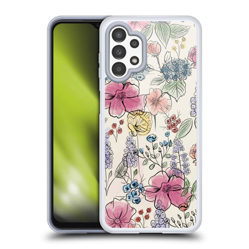 Anis Illustration Floral Pattern Wild Garden Soft Gel Case for Samsung Galaxy A13 (2022)