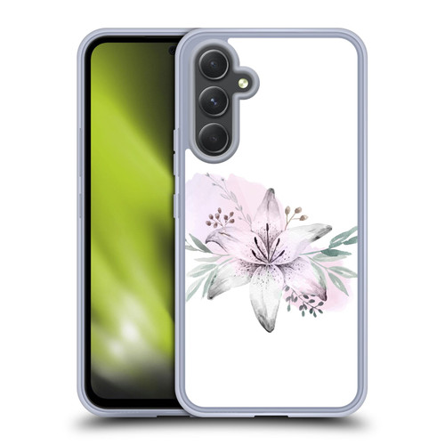 Anis Illustration Floral Pattern Lilium Flower Soft Gel Case for Samsung Galaxy A54 5G