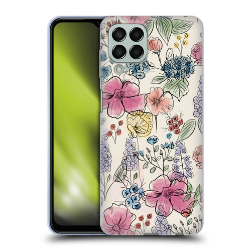 Anis Illustration Floral Pattern Wild Garden Soft Gel Case for Samsung Galaxy M33 (2022)