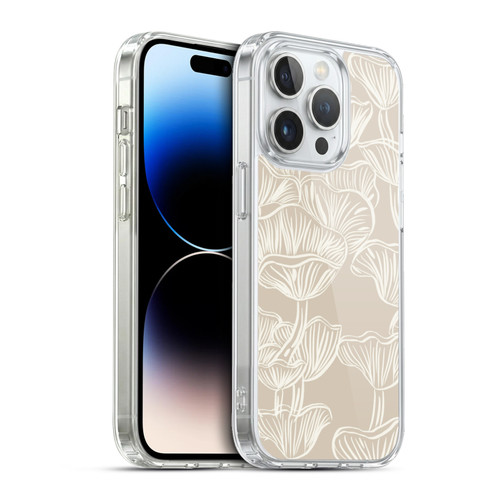 Anis Illustration Mix Pattern Mushrooms Neutrals Soft Gel Case for Apple iPhone 13 Pro & MagSafe
