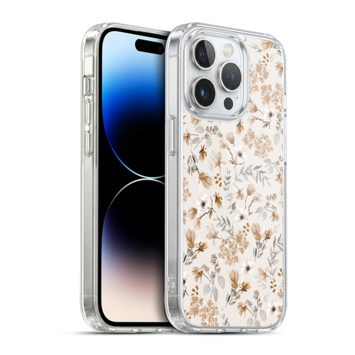 Anis Illustration Mix Pattern Romantic Neutrals Soft Gel Case for Apple iPhone 13 Pro & MagSafe