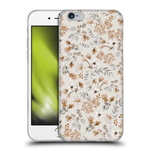 Anis Illustration Mix Pattern Romantic Neutrals Soft Gel Case for Apple iPhone 6 / iPhone 6s