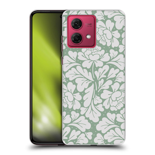 Anis Illustration Mix Pattern Baroque Pastel Green Soft Gel Case for Motorola Moto G84 5G