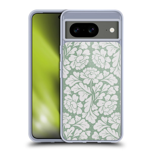 Anis Illustration Mix Pattern Baroque Pastel Green Soft Gel Case for Google Pixel 8