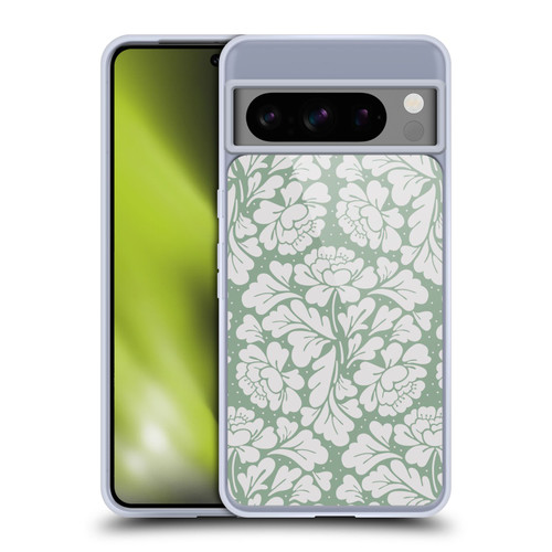 Anis Illustration Mix Pattern Baroque Pastel Green Soft Gel Case for Google Pixel 8 Pro