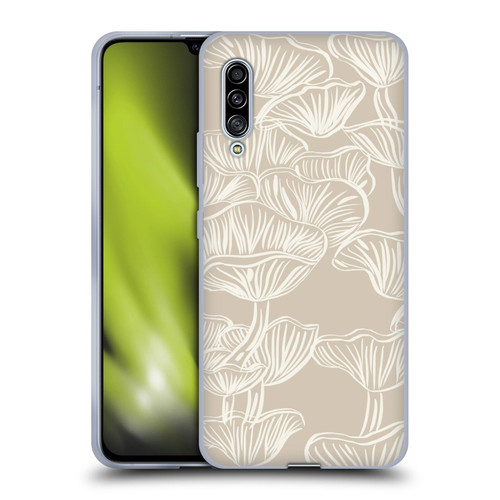 Anis Illustration Mix Pattern Mushrooms Neutrals Soft Gel Case for Samsung Galaxy A90 5G (2019)