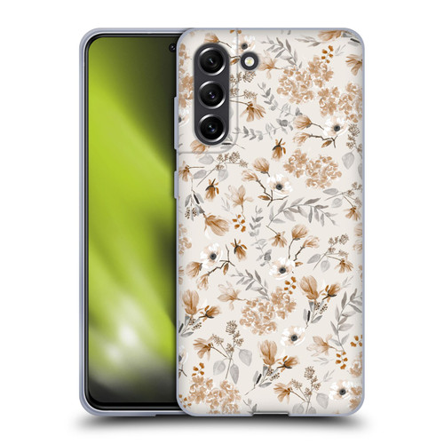 Anis Illustration Mix Pattern Romantic Neutrals Soft Gel Case for Samsung Galaxy S21 FE 5G