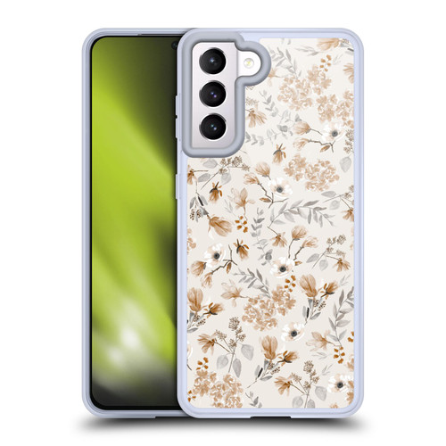 Anis Illustration Mix Pattern Romantic Neutrals Soft Gel Case for Samsung Galaxy S21 5G