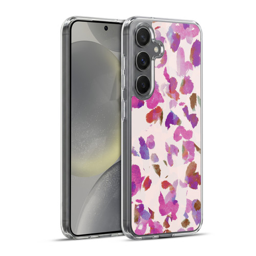 Anis Illustration Mix Pattern Soft Feminine Pink Flowers Soft Gel Case for Samsung Galaxy S24+ 5G & MagSafe