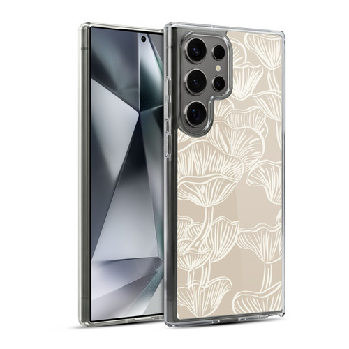 Anis Illustration Mix Pattern Mushrooms Neutrals Soft Gel Case for Samsung Galaxy S24 Ultra 5G & MagSafe
