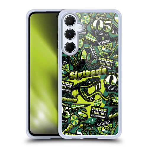 Harry Potter Badge Up House Slytherin Soft Gel Case for Samsung Galaxy A55 5G