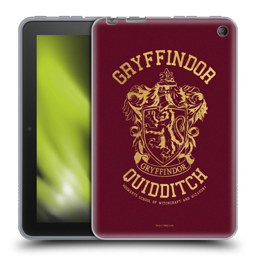 Harry Potter Deathly Hallows X Gryffindor Quidditch Soft Gel Case for Amazon Fire 7 2022