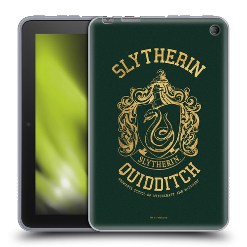 Harry Potter Deathly Hallows X Slytherin Quidditch Soft Gel Case for Amazon Fire 7 2022