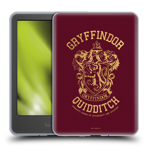 Harry Potter Deathly Hallows X Gryffindor Quidditch Soft Gel Case for Amazon Kindle 11th Gen 6in 2022