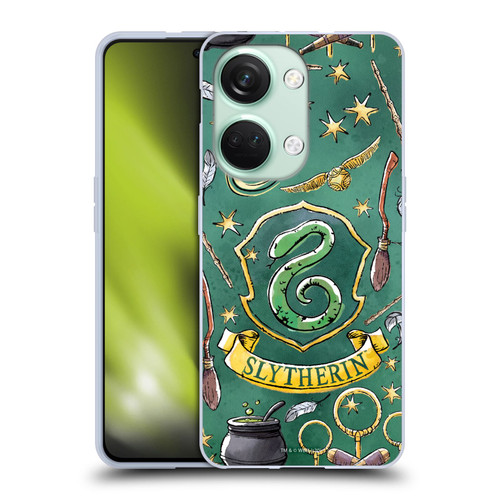 Harry Potter Deathly Hallows XIII Slytherin Pattern Soft Gel Case for OnePlus Nord 3 5G