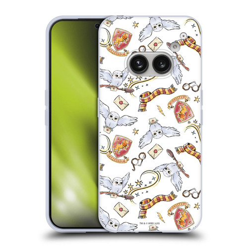 Harry Potter Deathly Hallows XIII Hedwig Owl Pattern Soft Gel Case for Nothing Phone (2a)