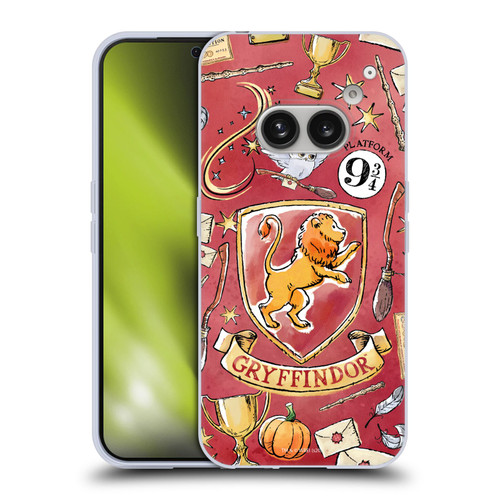 Harry Potter Deathly Hallows XIII Gryffindor Pattern Soft Gel Case for Nothing Phone (2a)