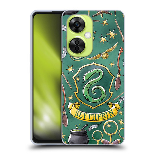 Harry Potter Deathly Hallows XIII Slytherin Pattern Soft Gel Case for OnePlus Nord CE 3 Lite 5G